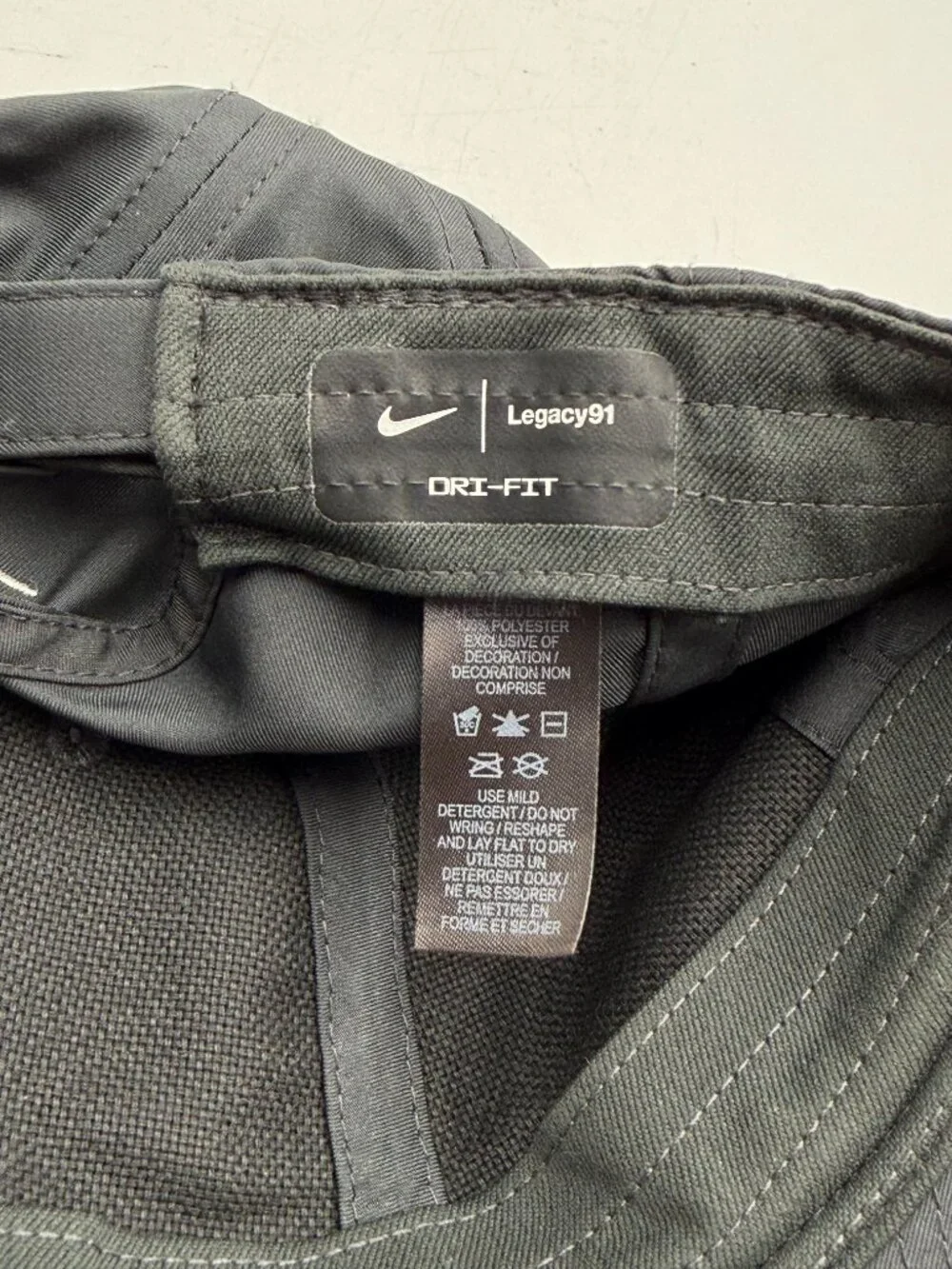Nike Legacy 91 Dri Fit Hat Stapback Cap OSFM Adjustable Black Embroidered Swoosh